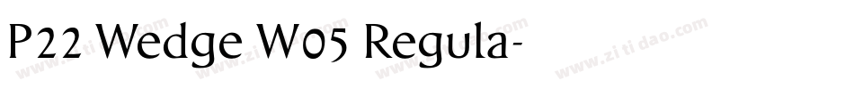 P22 Wedge W05 Regula字体转换